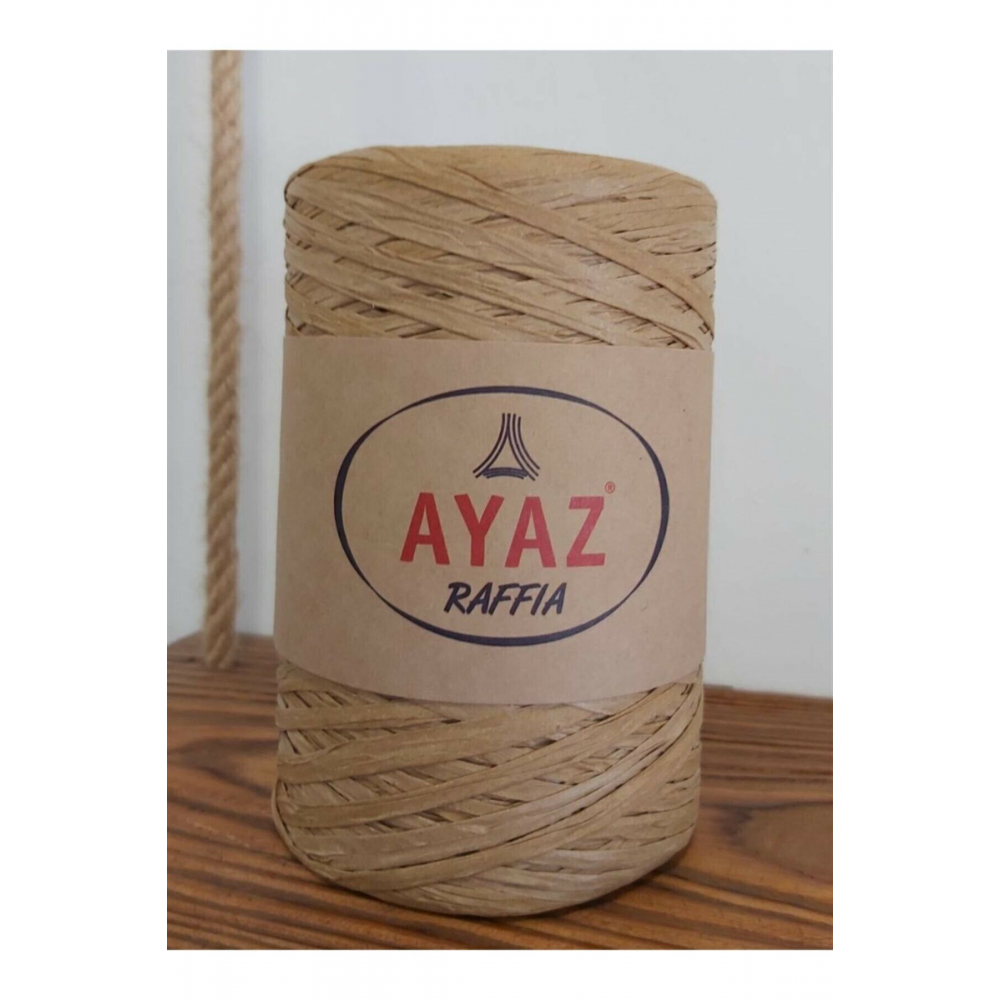 Doğal Rafya Kağıt Ip Yumak - Natural Renk 002
