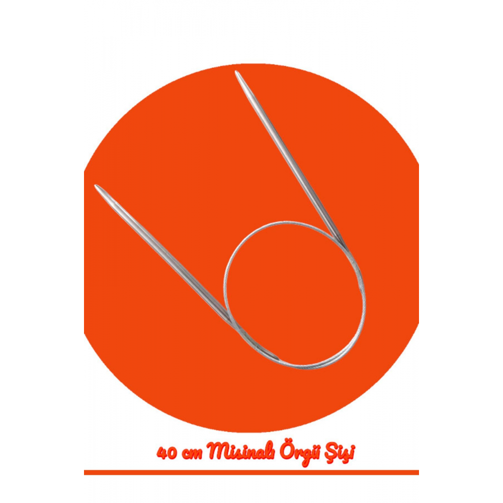 Çelik Telli Misinalı Örgü Şişi Seti 40 Cm-60 Cm Ve 100 Cm