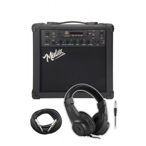 Mga-25bk-hd Şarjlı Elektro Gitar Amfisi 25 Watt Usb Bluetooth Distortion Kulaklık Ve Kablo
