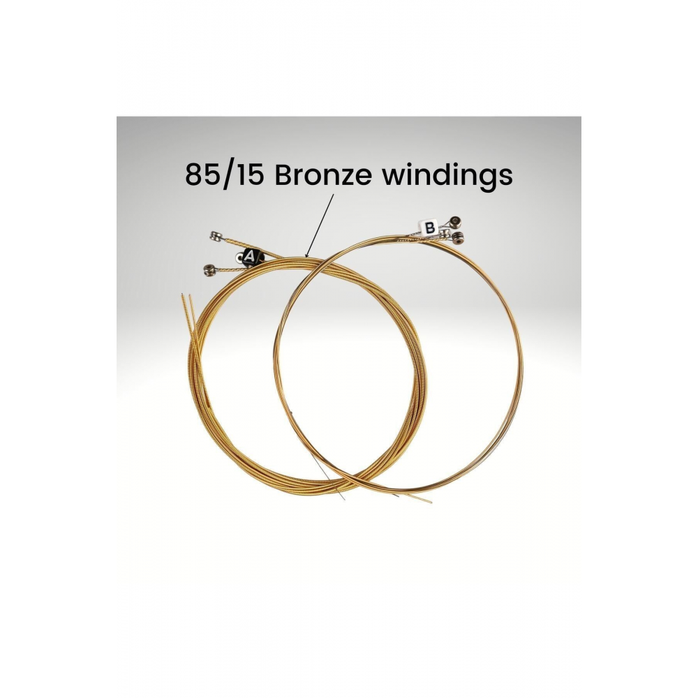 Pitbull Strings Silver Seri Akustik Gitar Takım Teli SAG 10-47 SL Süper Light 85/15 Bronz