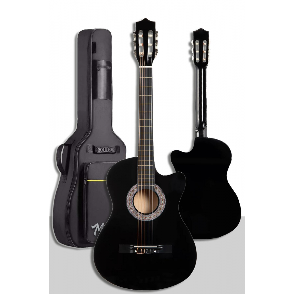 Cg390bk-xbag Siyah Klasik Gitar 4/4 Sap Ayarlı Kesik Kasa Full Set