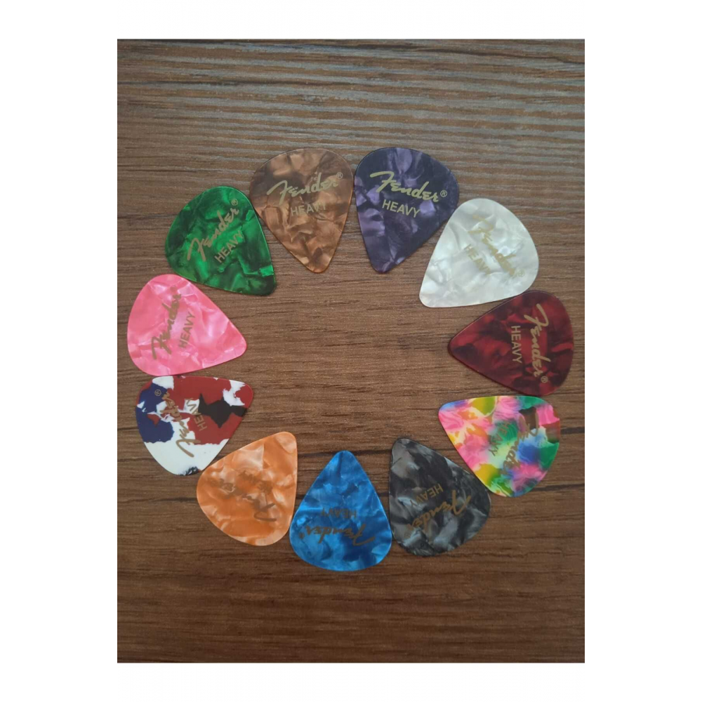 10 Adet Heavy Sedefli Gitar Penası