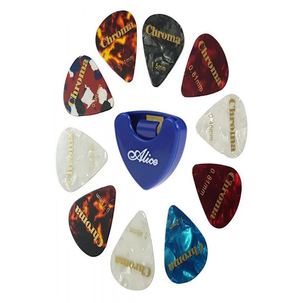 Pena 10' Lu Pena Şarjörü Hediyeli Sedefli Kaliteli Pena Gitar Penası Seti