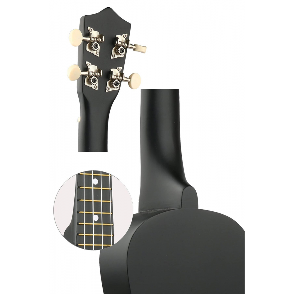 Ukx-901bk Siyah Soprano Ukulele (ASKI ÇANTA METOD PENA)