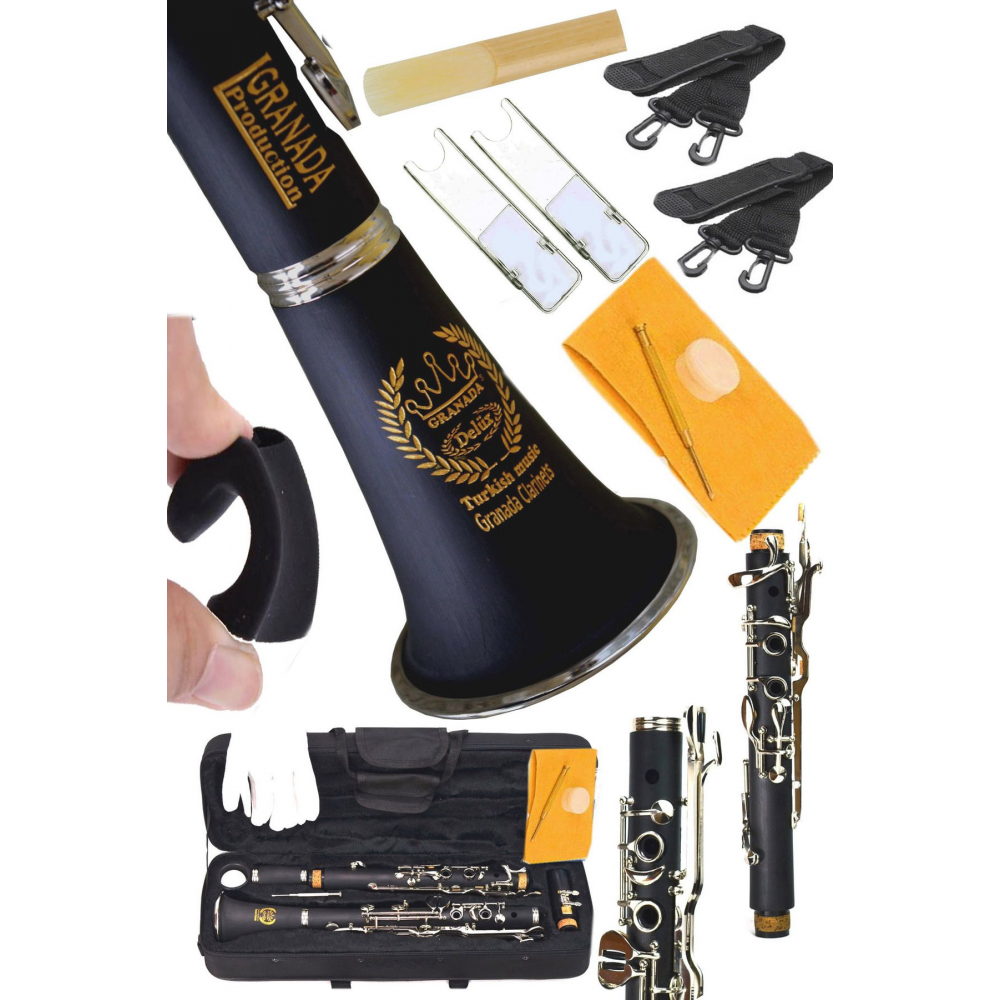 4 Yüzük Sol Klarnet Ve Parmak Dayama Yedek Kamış 2 Adet Kamış Şarjörü