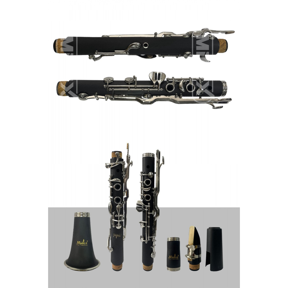 Bns-4000 Pro Sol Klarnet 4 Yüzüklü Askı Çanta Kamış Bez Eldiven Nota Sehpası İle