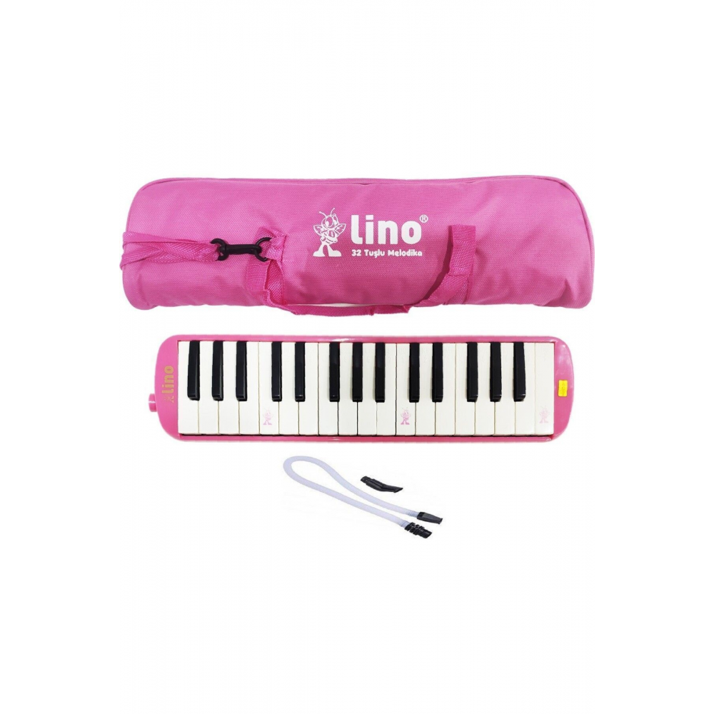 32 Tuşlu Melodika Bez Çanta Pembe