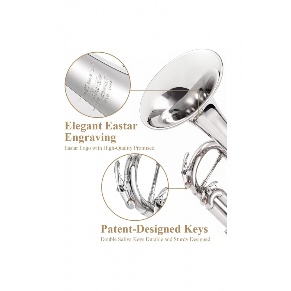 ETR-380N Standard Si Bemol Trompet (Silver)