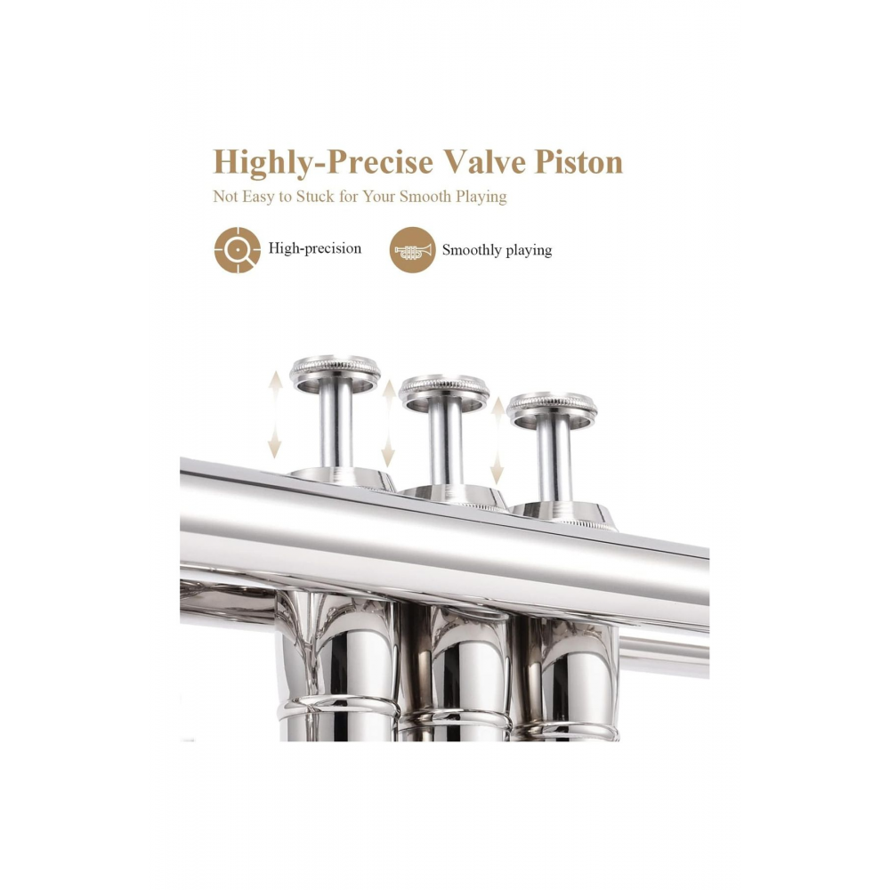 ETR-380N Standard Si Bemol Trompet (Silver)