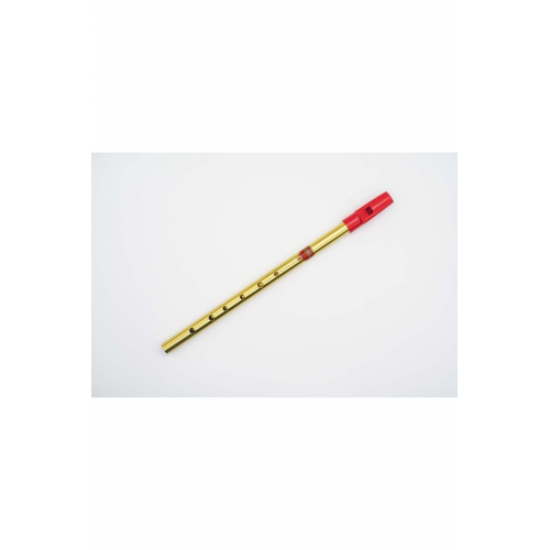 D (re) Brass Flageolet Pirinç Kırmızı Ağızlık Irlanda Flütü