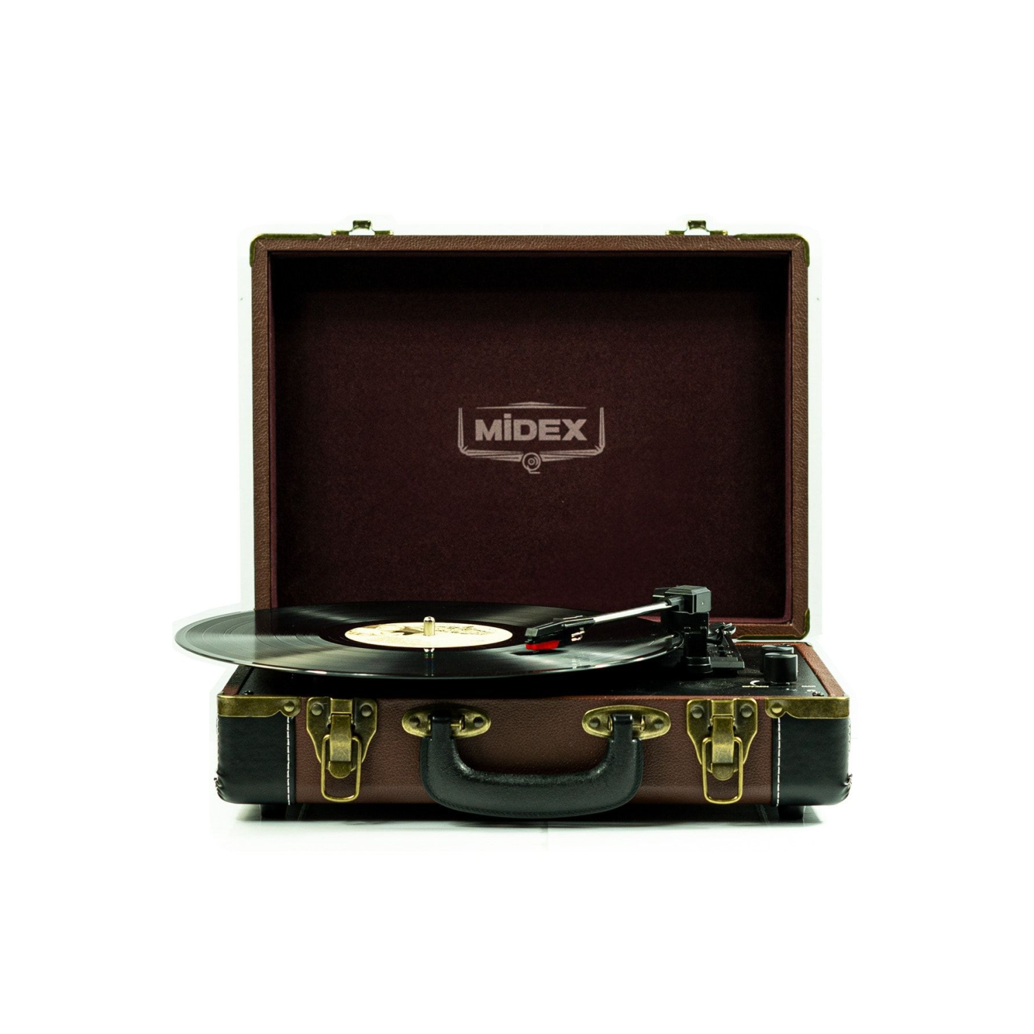 Mtx101BN Nostaljik Retro Pikap Plak Çalar (Şarjlı Bluetooth Aux Hoparlörlü 3 Devir) İğne Dahil