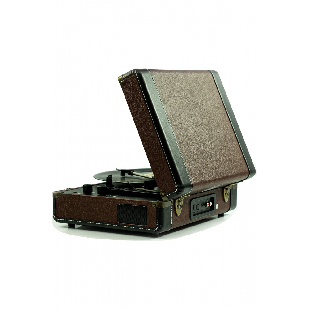 Mtx101BN Nostaljik Retro Pikap Plak Çalar (Şarjlı Bluetooth Aux Hoparlörlü 3 Devir) İğne Dahil