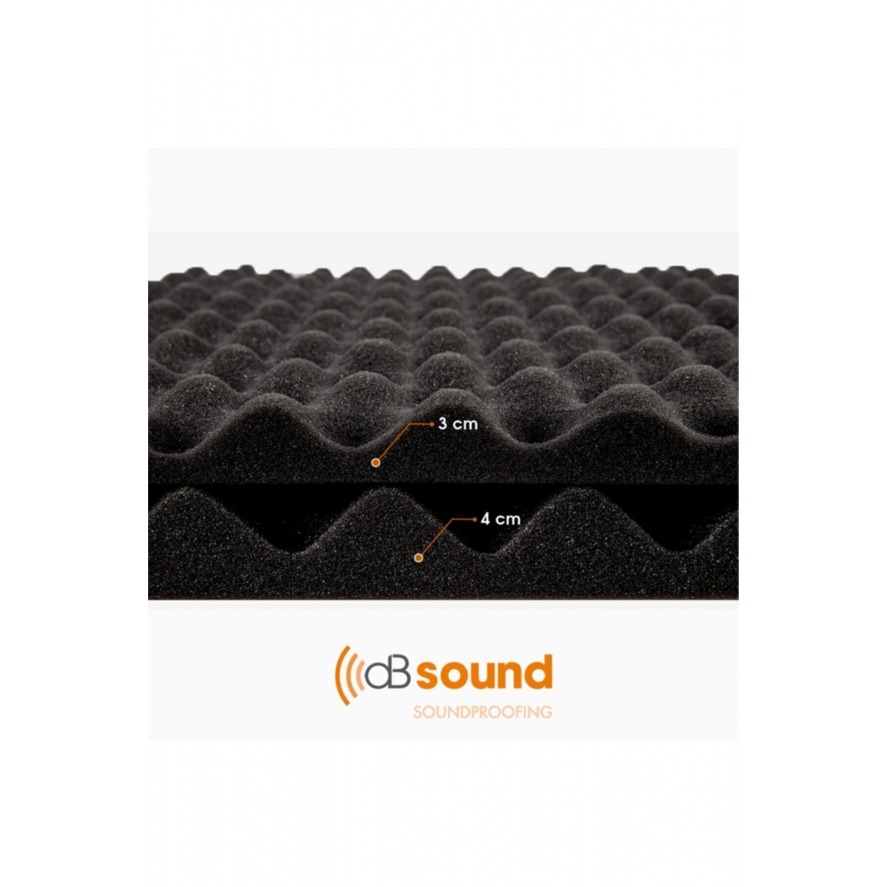 Dbsound Kendinden Yapışkanlı 40 Mm 50x40 Cm 15dns Yumurta Profil Akustik Sünger Db Sound