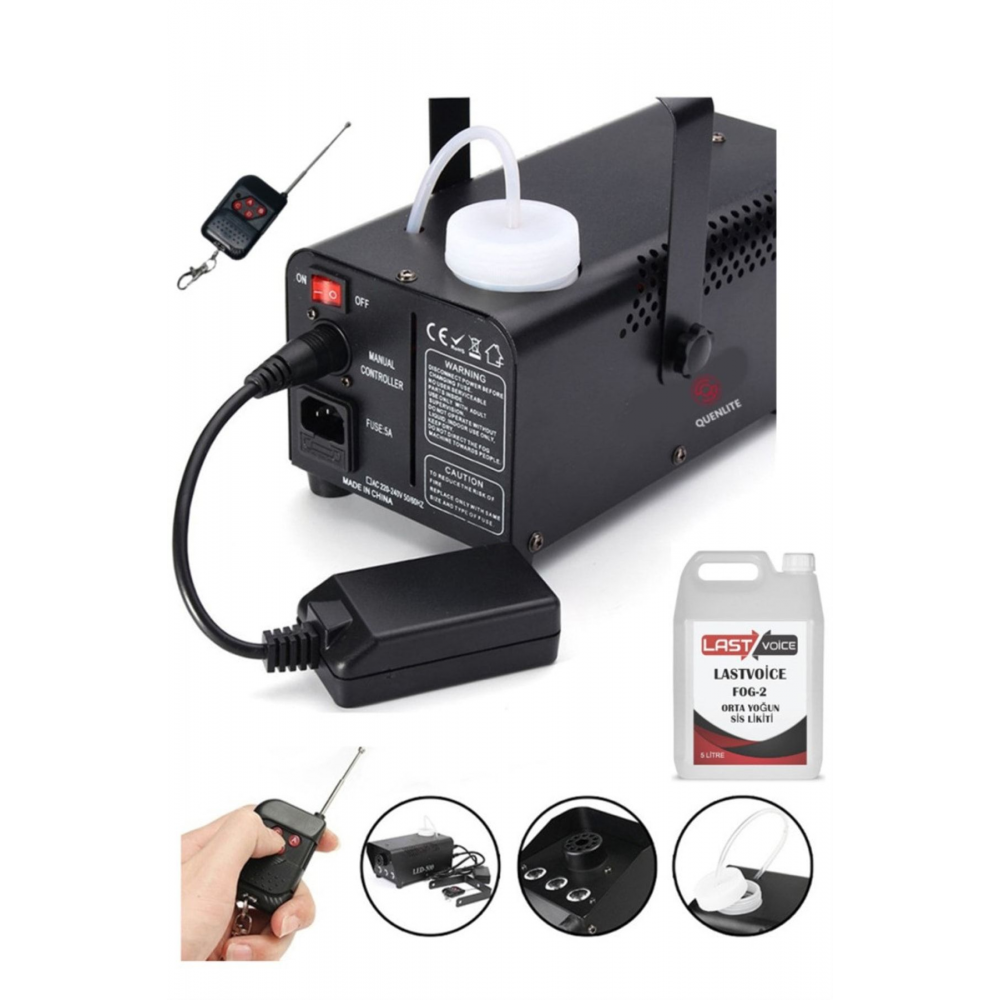 Ql-700rgb-lk Sis Makinası 700 Watt Led Işıklı Ve Kumandalı (5 Litre Likitli)