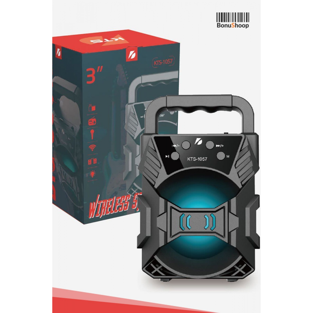1057 Fm Radyolu Mini Taşınabilir Müzik Çalar Kutusu Bluetooth'lu Ses Bombası