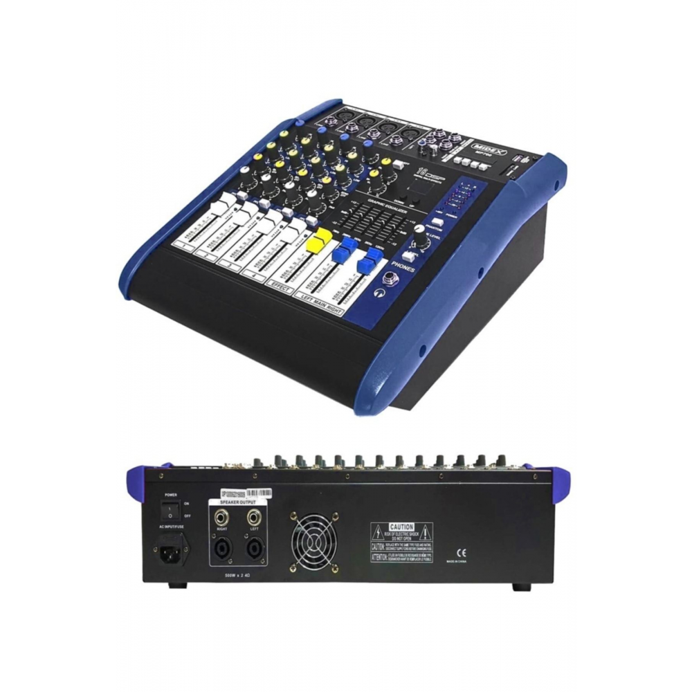 Mp-700 Power Mikser Amfi 2x350w 4 Kanal Dsp Efekt Eq Usb