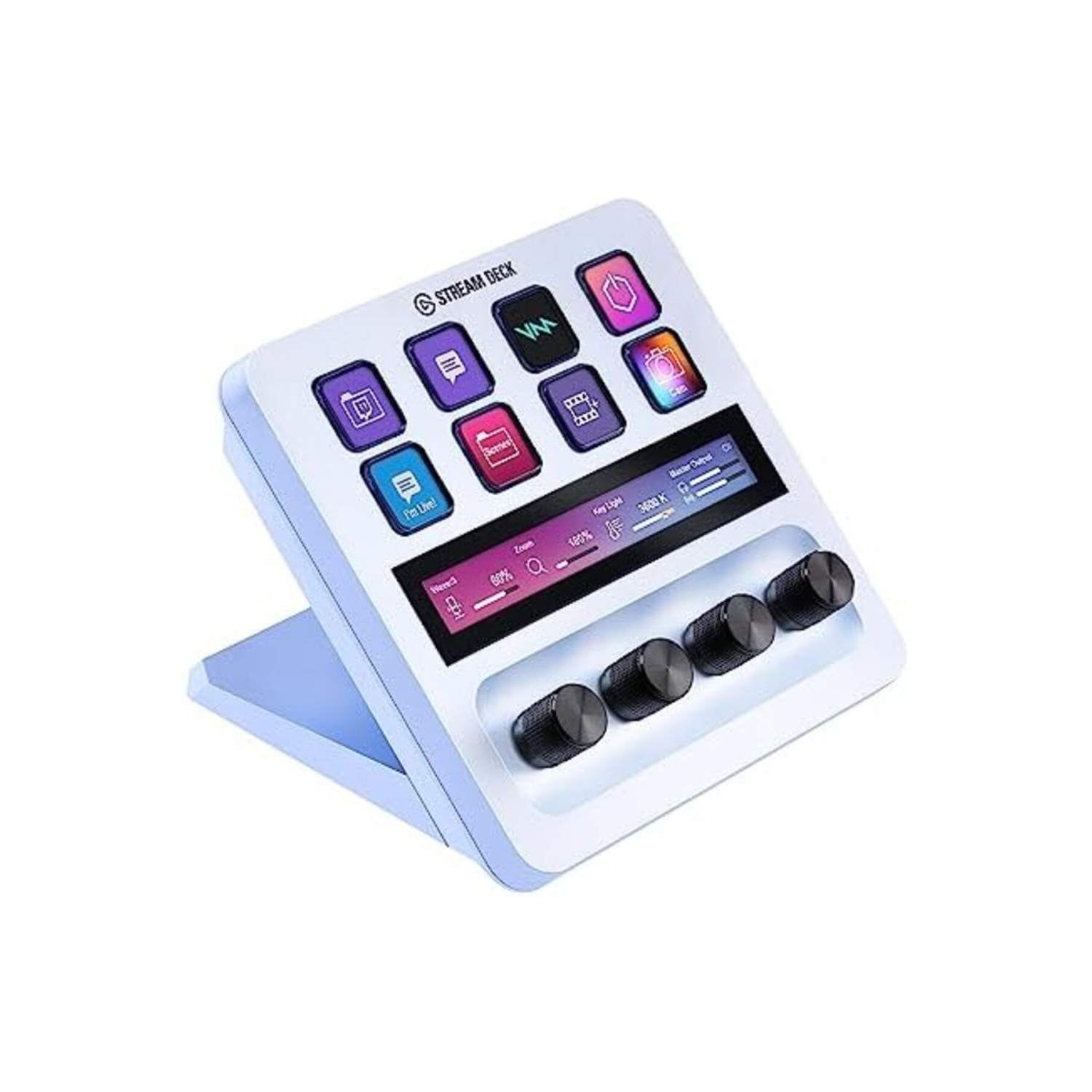 Stream Deck + White, ses mikseri, canlı üretim ve stüdyo denetleyicisi,