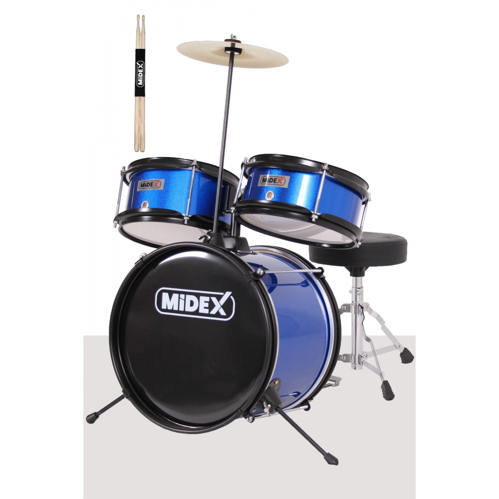 Cd300x-blue Akustik Junior Çocuk Baterisi Davulu 5-14 Yaş Için Full Set