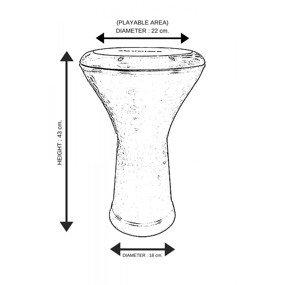 Mısır Darbuka Siyah Işlemeli