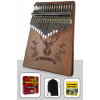 Klx-456 Hakiki Maun Ağacı Kalimba 17 Çelik Tuşlu (TÜRKÇE METOD ÇANTA ÇEKİÇ)