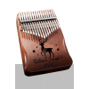 Klx-520 Hakiki Ağaç Kalimba Ahşap Geyik Desenli 17 Paslanmaz Tuşlu (FULL SET)