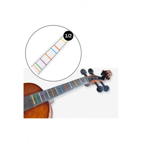 1/2 tam boy keman-nota-etiket-kolay öğrenme-sticker-klavye-çıkartma-violin-keman aksesuar