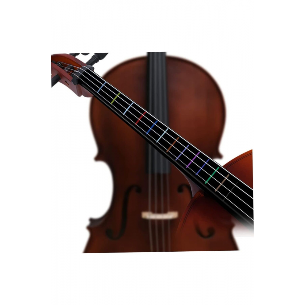 1/2 tam boy keman-nota-etiket-kolay öğrenme-sticker-klavye-çıkartma-violin-keman aksesuar