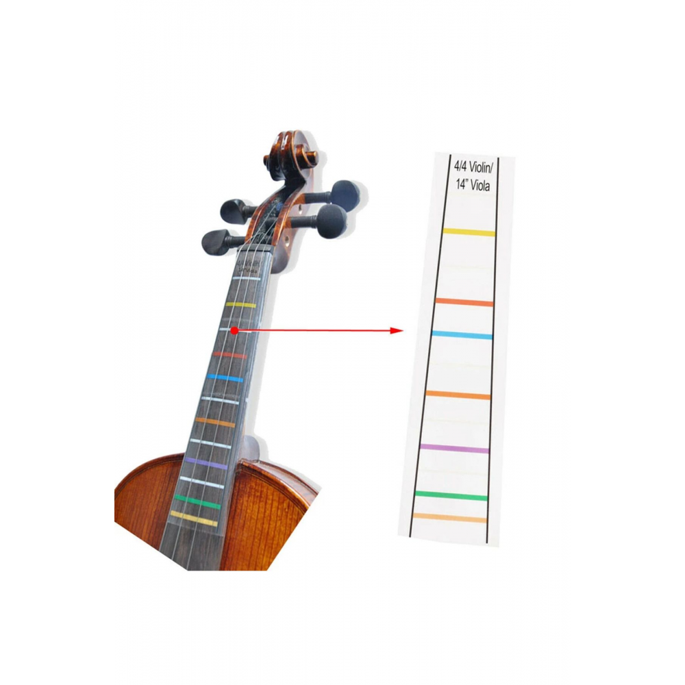 4/4 tam boy keman-nota-etiket-kolay öğrenme-sticker-klavye-çıkartma-violin-keman aksesuar