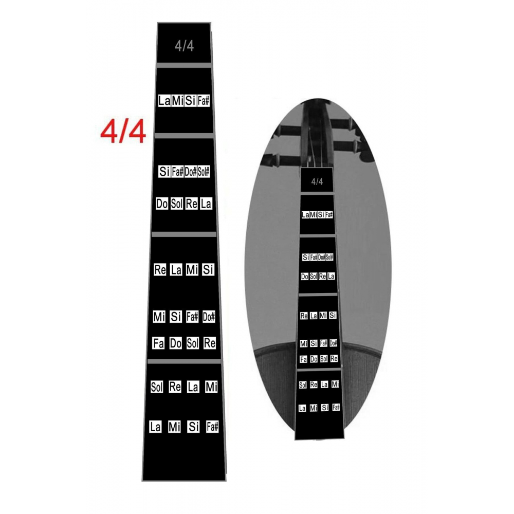 Keman Sticker Keman Nota Yerleri Türkçe Notalı Keman Tuşe Kılavuzu