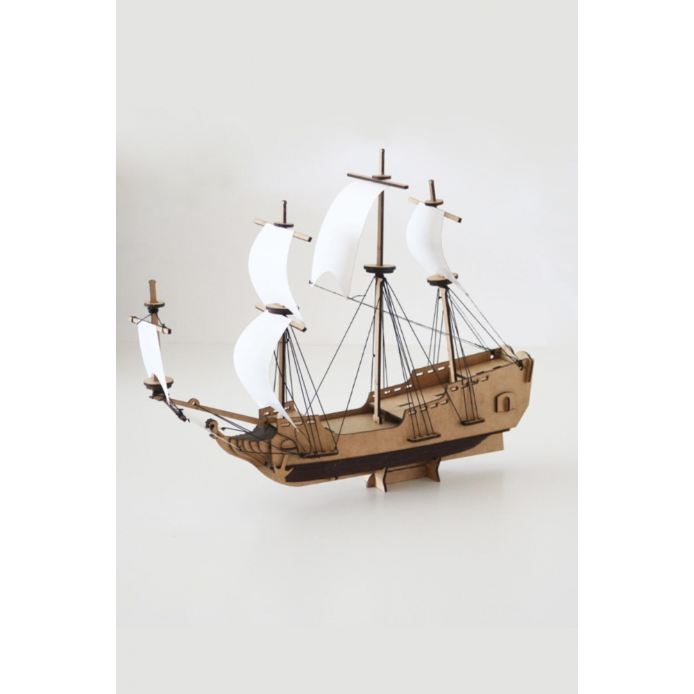 Ahşap Puzzle, 3d Ahşap Puzzle Korsan Gemisi, 89 Parça