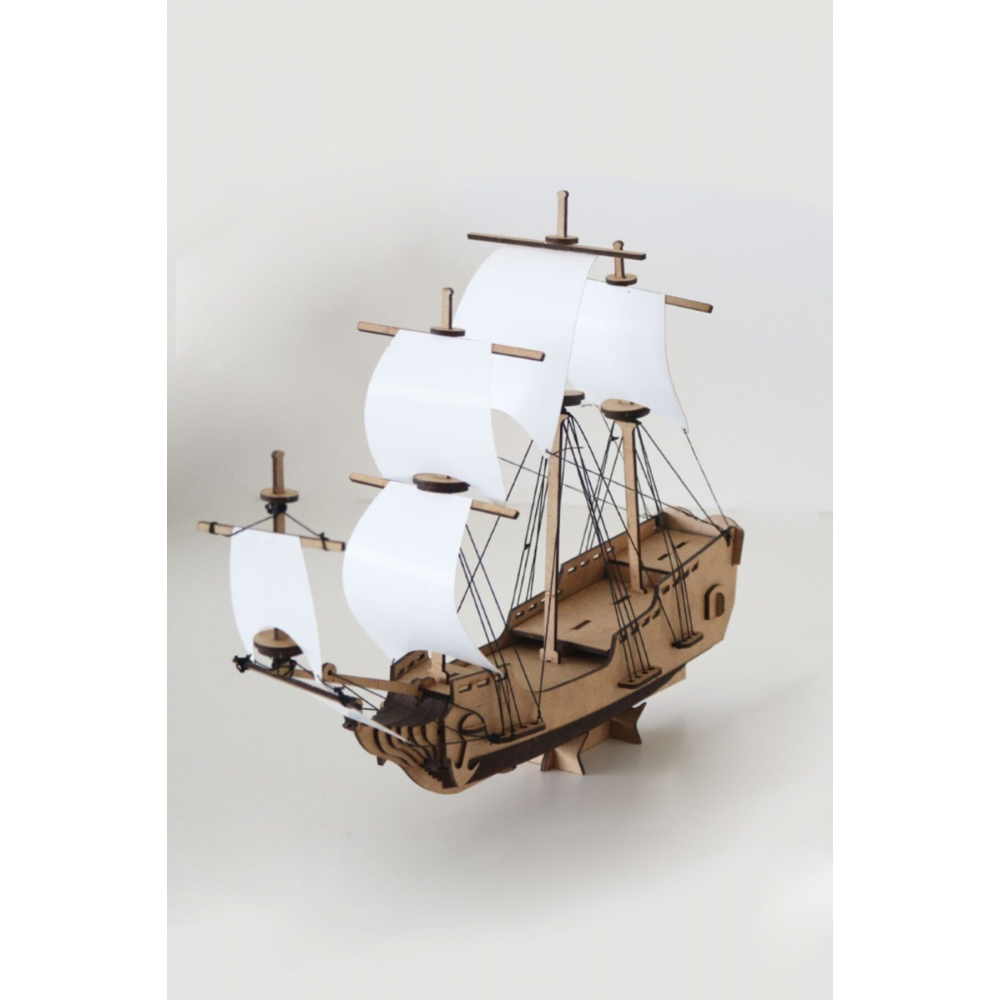 Ahşap Puzzle, 3d Ahşap Puzzle Korsan Gemisi, 89 Parça