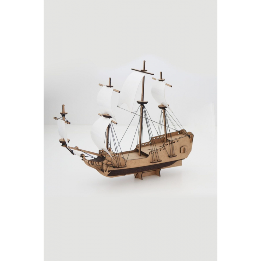 Ahşap Puzzle, 3d Ahşap Puzzle Korsan Gemisi, 89 Parça