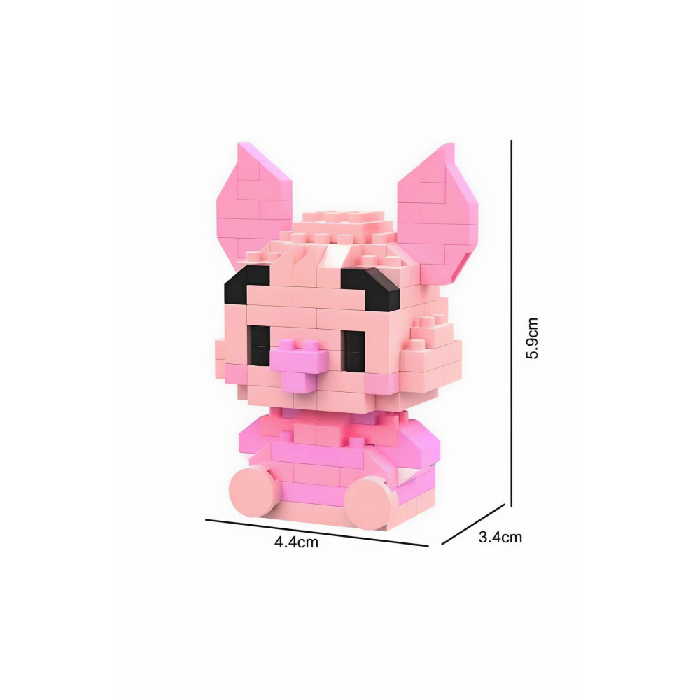 Disney Winnie Vs Piglet Figür 3d Yapıtaşları Masaüstü Süs