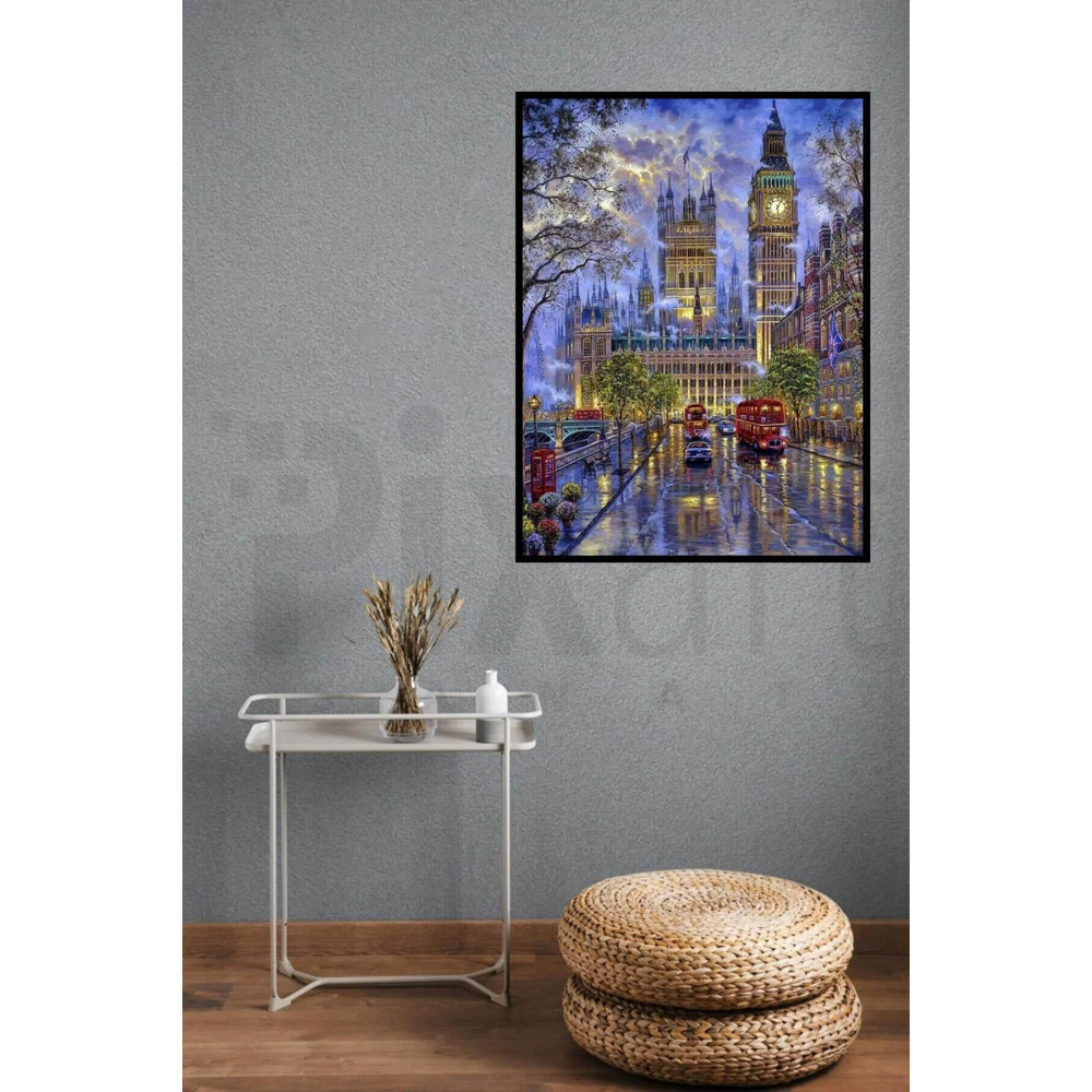 Yağmurlu Manzara 45x60 PixArt Sanat Elmas Mozaik Tablo Diamond Türkiye