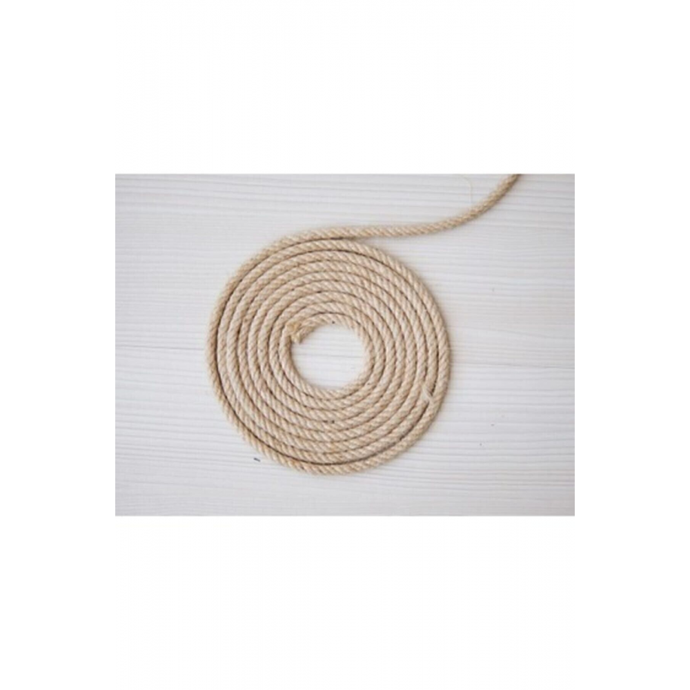 Jüt Halat 6 Mm 10 Mt Hasır Ip Urgan Ipi Dekoratif Ip