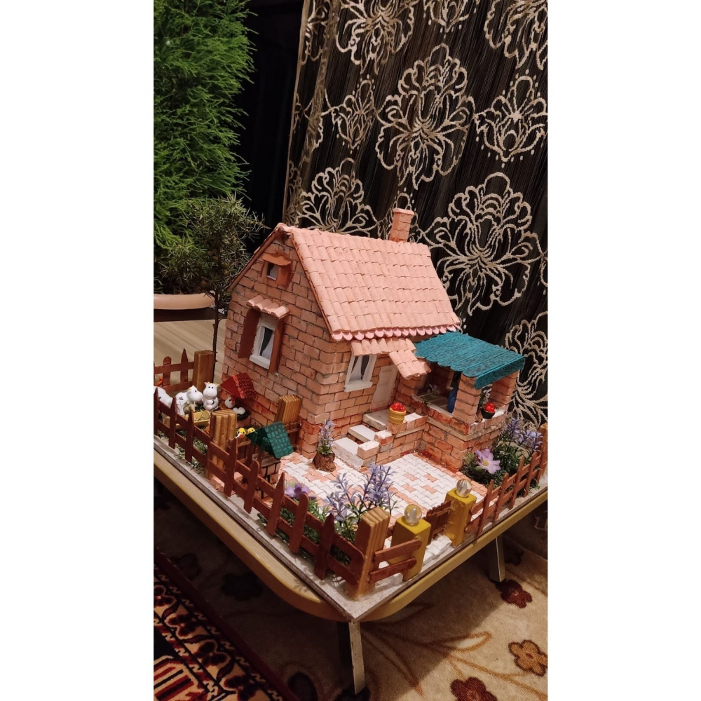 Minyatür Inşaat Seti 1000 Tuğla 250 Kremit 500 Parke Taşı Meral Spatula Harç