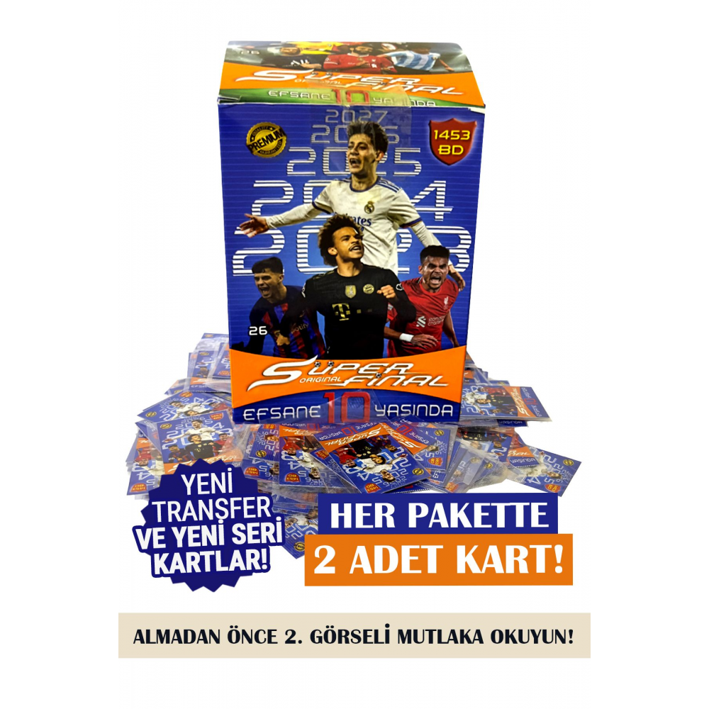 Futbolcu Kartları Süper Final 200 Adet 400 Kart 2023 Futbol Oyun Kartları Yeni Sezon