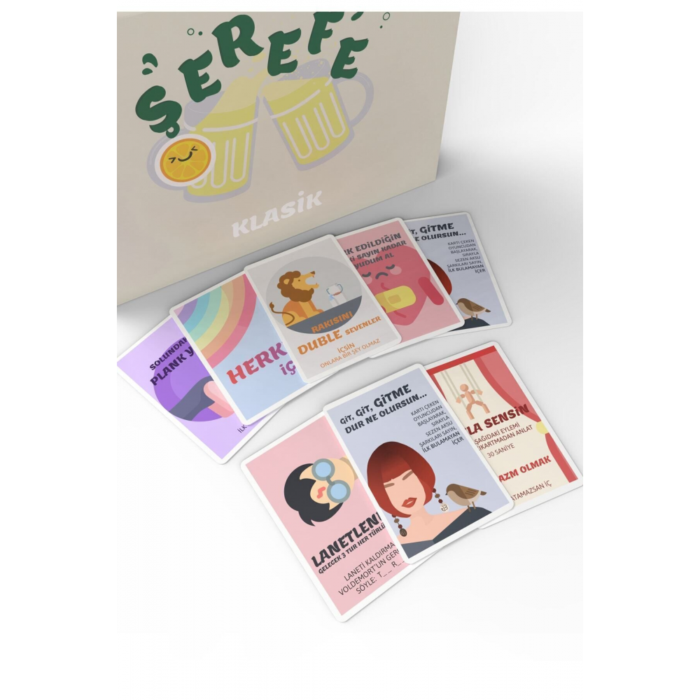 Klasik Içki Oyunu | 150 Kartlı Parti Içki Oyunu | Eğlenceli Kutu Oyunu | Shot Oyunu | Kart Oyunu