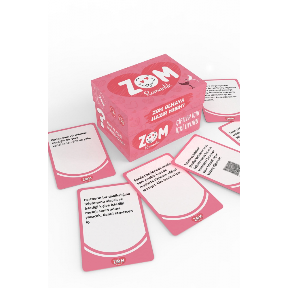Zom Romantik İçki Oyunu Çiftler İçin Kart Oyunu Sevgililer Günü Oyunu 150 Kart Eğlenceli Kutu Oyunu