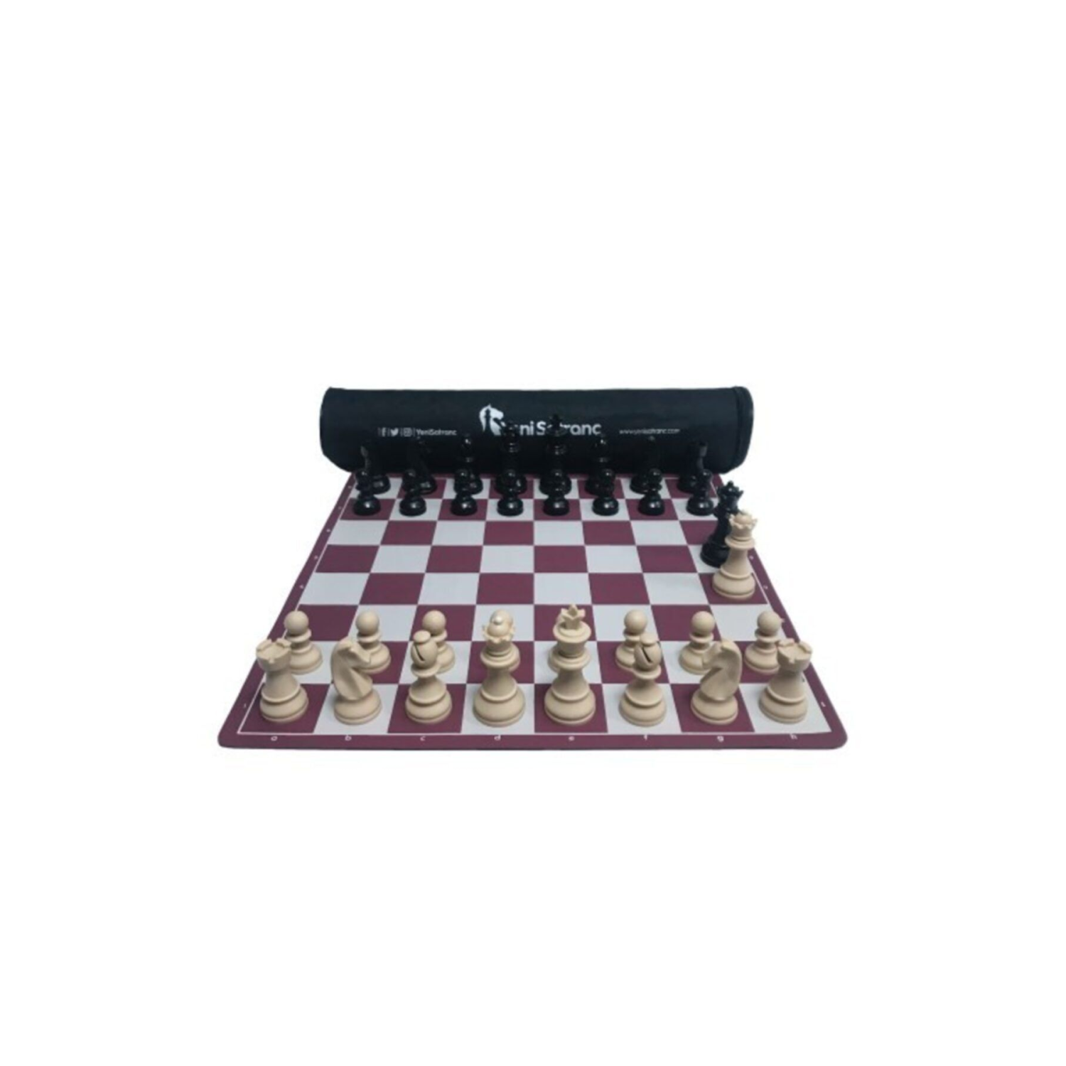 Profesyonel Satranç Takımı (95mm - 700gr - Çift Vezirli - Floklu)