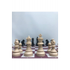 Profesyonel Satranç Takımı (95mm - 700gr - Çift Vezirli - Floklu)