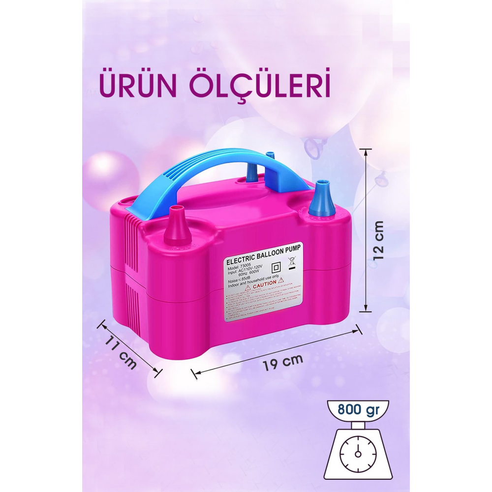Elektrikli Balon Şişirme Makinasi Doğum Günü Kına Organizasyon Süsleme Pompası