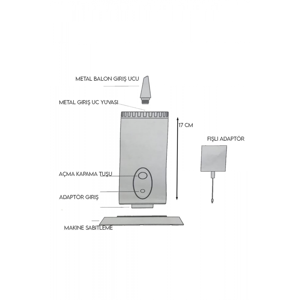 Elektrikli Sosis Balon Şişirme Makinası, Sosis Balon Pompası