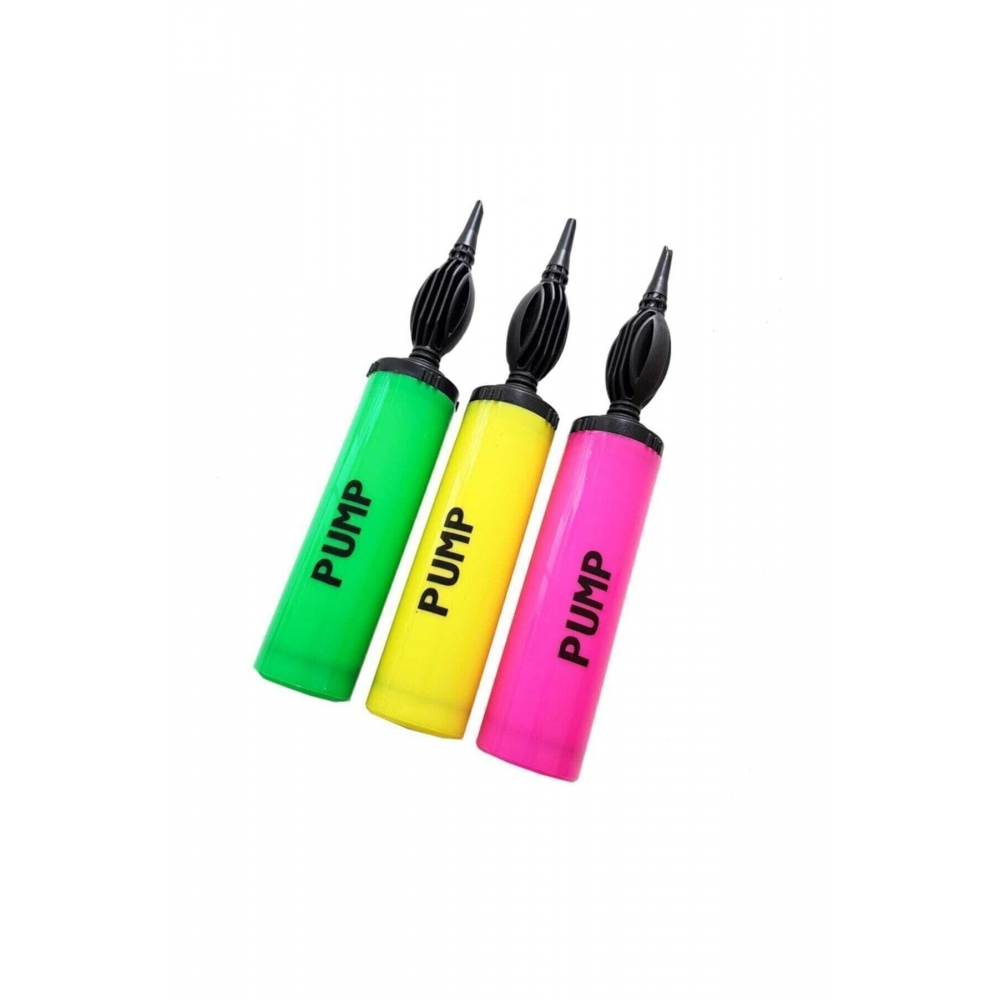 Happy Candle 1. Sınıf Büyük Boy Çift Taraflı Renkli Balon Şişirme Pompası