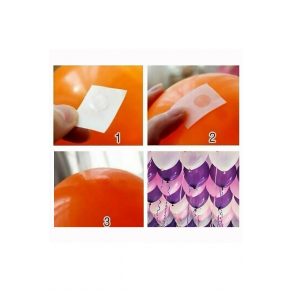 Balon Yapıştırma Bandı Çift Taraflı 100 Adet 1,2 cm