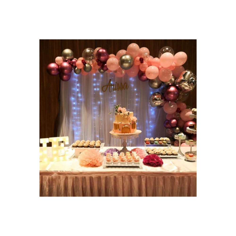 Balon Zinciri 5 Metre - Doğum Günü Organizasyon Dekorasyonu