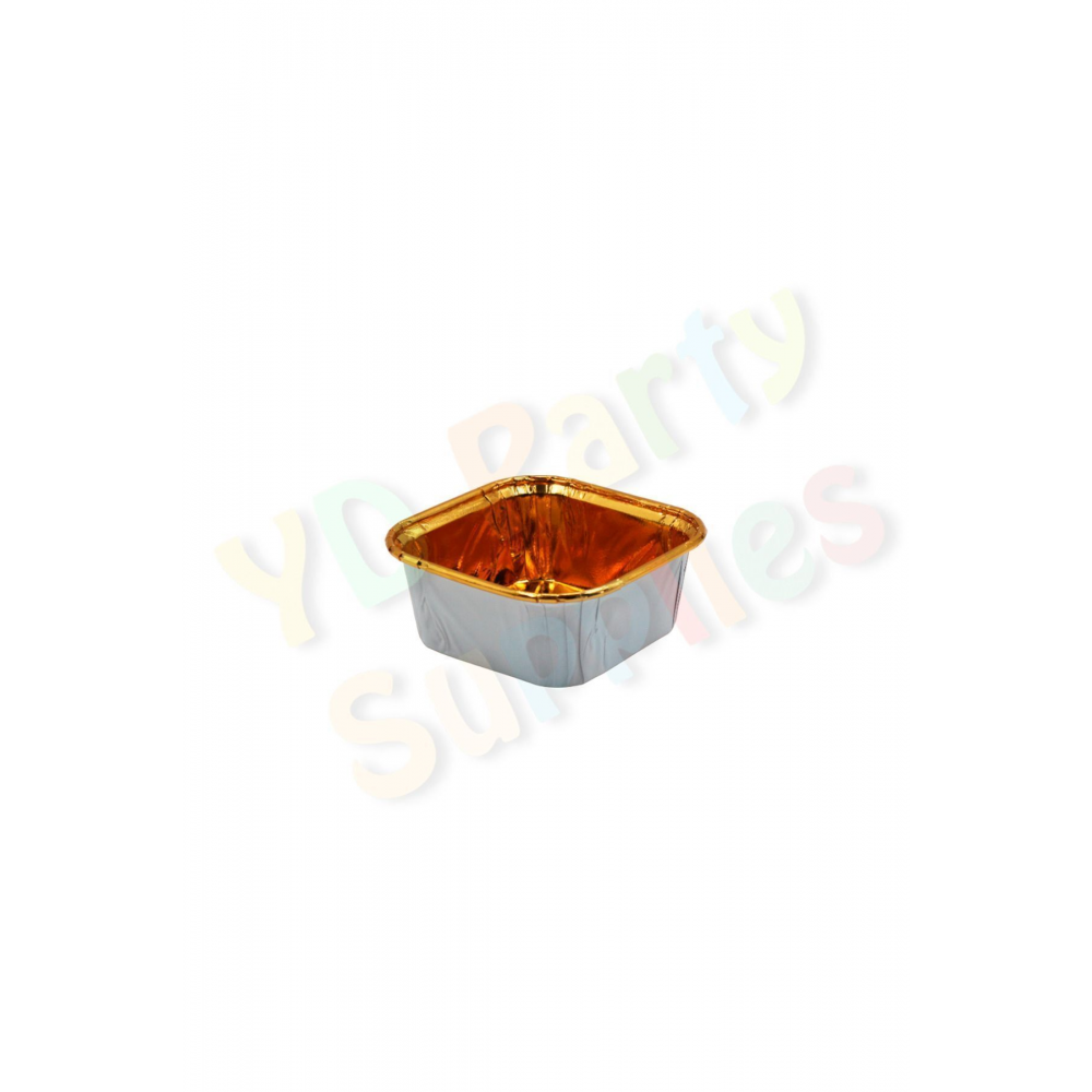 Beyaz Gold Kare Muffin,Kek,Tatlı ve Aşure Kasesi 16 Adet 8.5x8.5 cm