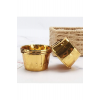 Gold AltınSarı Parlak Metalize 25'li Fırına Girebilen Muffin Cupcake Kek Kalıbı Kabı Kapsülü 6,5x4cm