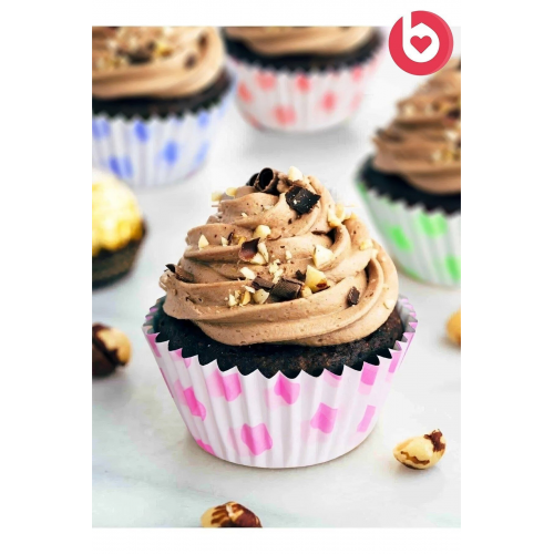 100'lü Kek Kalıbı Muffin Kağıdı Kurabiye Kalıbı Kek Kapsülü Desenli