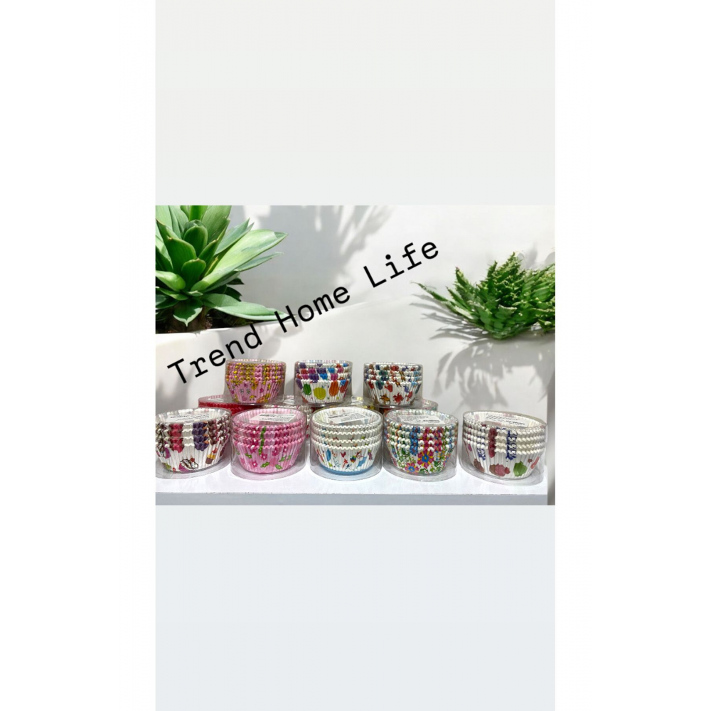 300 Adet Muffin Cupcake Kağıdı, Renkli Kağıt Muffin Kek Kalıbı Desenli